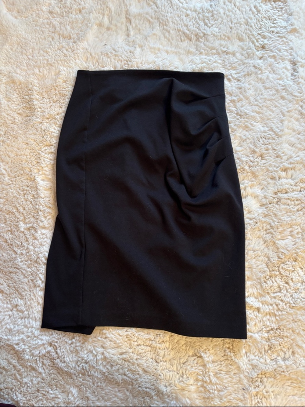 New York & Company Black Draped Pencil Skirt